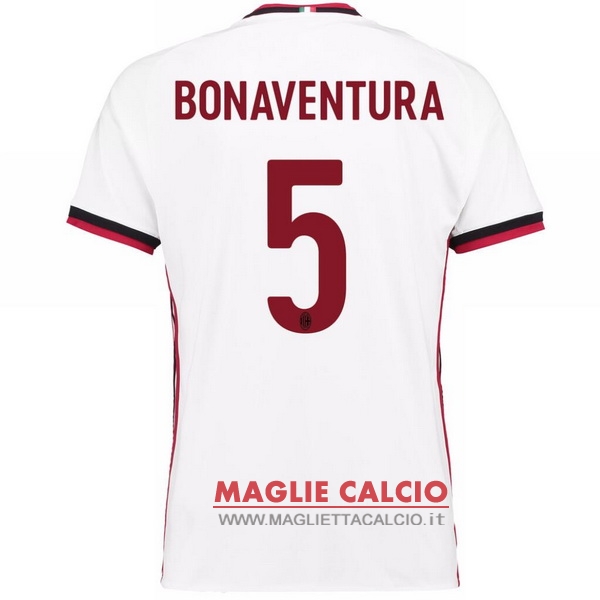 nuova maglietta ac milan 2017-2018 bonaventura 5 seconda